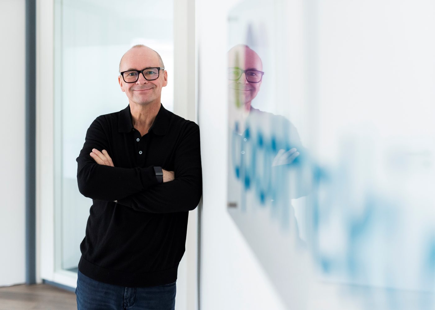 Marcus Kroll, Gr&uuml;nder und Gesch&auml;ftsf&uuml;hrer der apothekia GmbH, im B&uuml;ro in K&ouml;ln